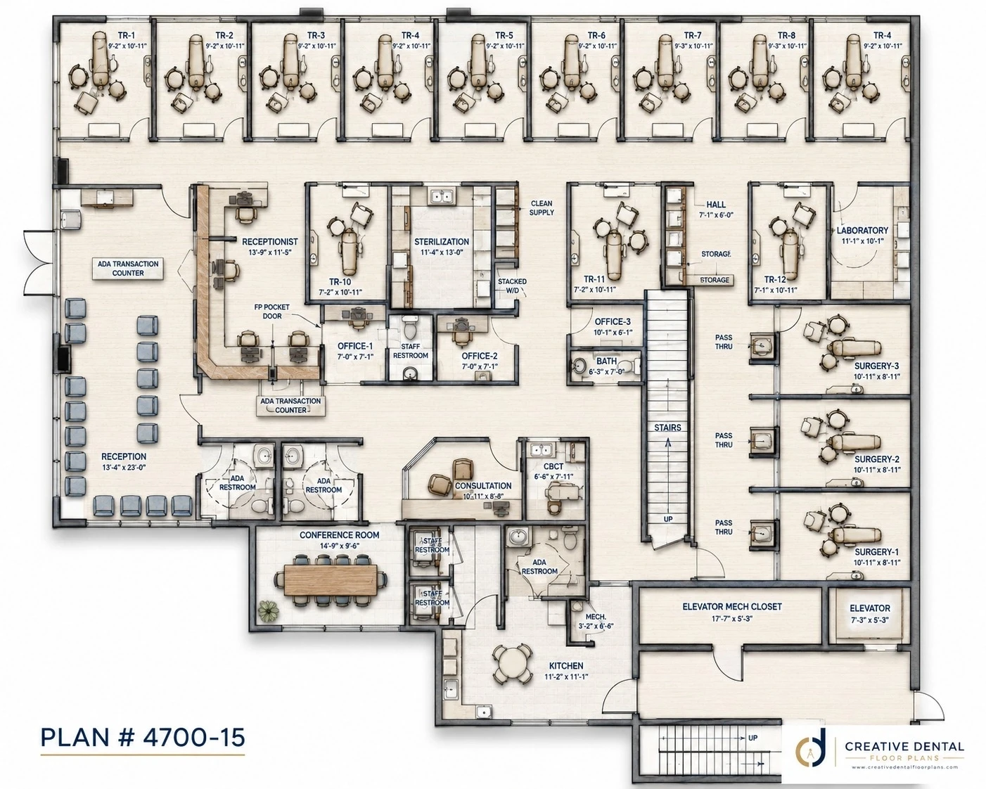 2D Floor Plan — Plan #4700-15